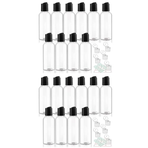 Wowang C-20Clear 20 Pack Travel Bottles 3.4oz TSA Approved Leak-Proof Containers