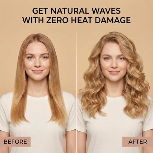 TWIGTUN Heatless Curlers Overnight Hair Curling Set - Jumbo Velvet Rollers for Heat-Free Waves