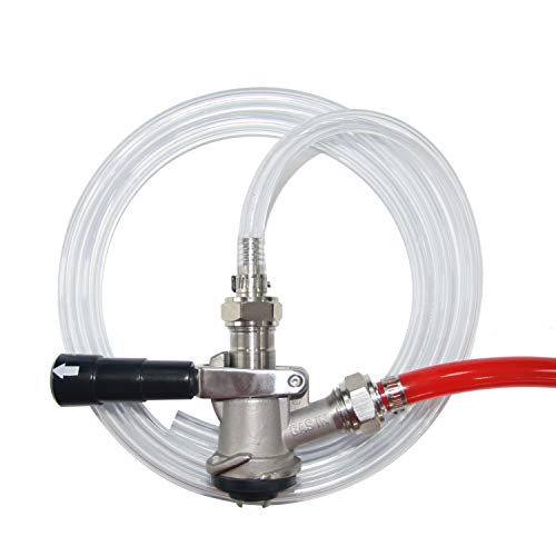 5ft Draft Beer Line with Hexnut - Food Grade Vinyl Hose