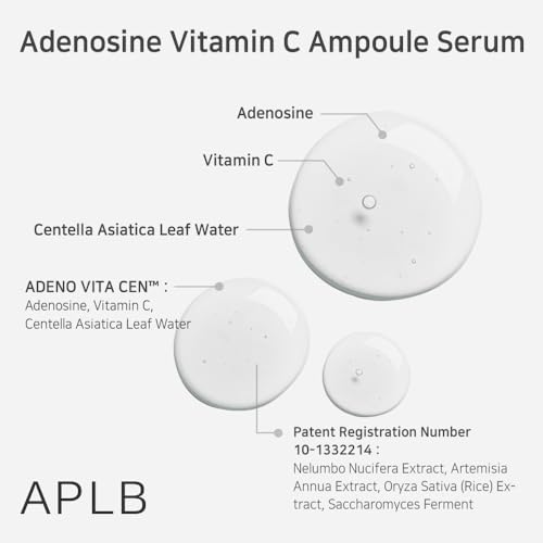 APLB Adenosine Vitamin C Ampoule Serum for Wrinkle Care & Hydration