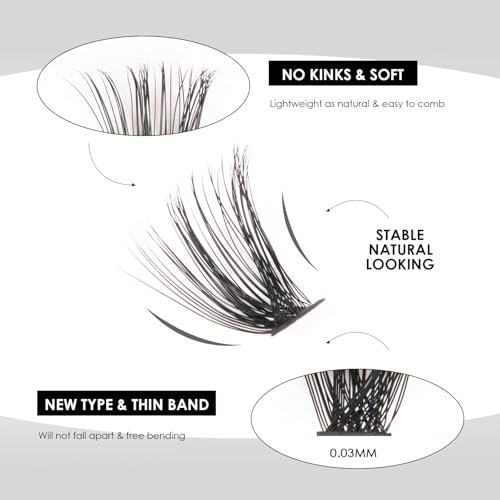 Lash Clusters DIY Lash Extensions Kit 320pcs Individual Lashes Clusters 30D 40D Eyelash Extension Kit with Applicator and Lash Bond&Seal,Clusters Lash Glue Remover Mix 10-16mm (30D+40D-320 KIT)