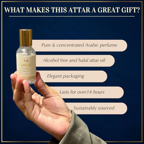 Dukhni White Musk Attar Oil 30ml Unisex Perfume Natural Fragrance