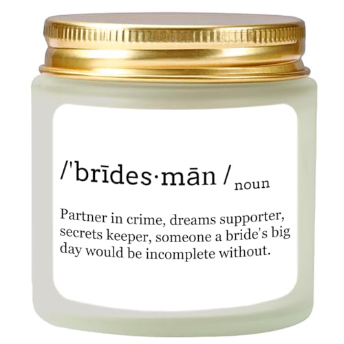 Lavender Soy Wax Candle - Bridesman Proposal Gift, 4oz