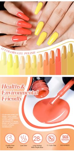 Bright Yellow Gel Nail Polish - 15ml Long Lasting High Gloss