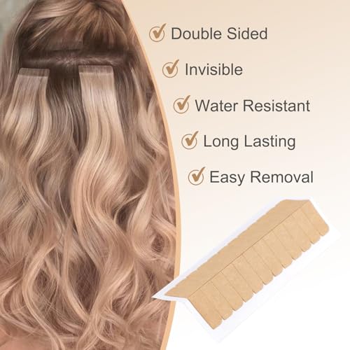 Giofumi Hair Extension Replacement Tape - Double-Sided Adhesive, 72 Tabs