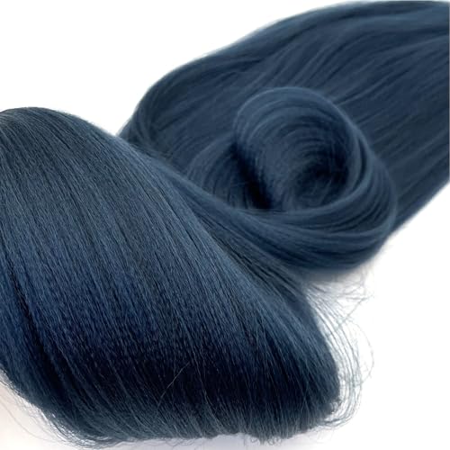 Navy Blue Pre-Stretched Braiding Hair - 30 Inch, Pack of 6 Bundles