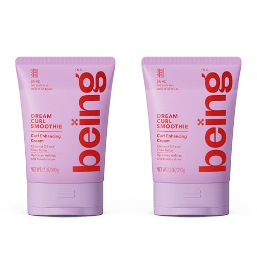 Being Dream Curl Smoothie Curl Enhancing Cream, Coconut Oil & Shea, 12 oz (2 Pack)