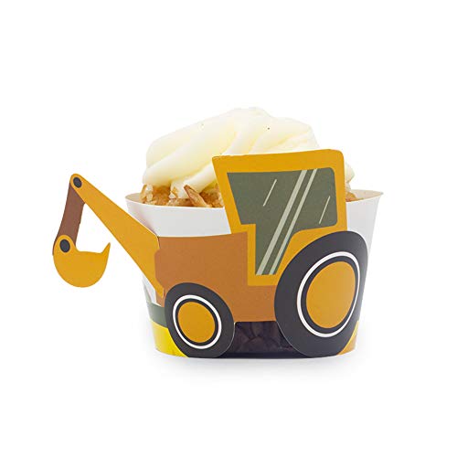 Construction Birthday Party Cupcake Wrappers - Set of 24