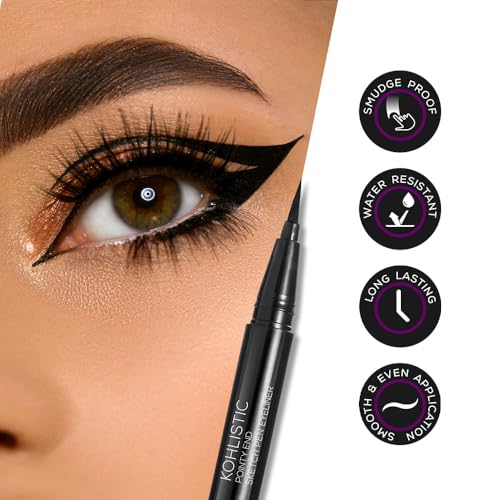 RENEE Black Pointy End Sketch Pen Eyeliner - Smudge Proof & Waterproof