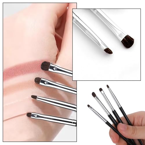 8-Piece Eye Makeup Brush Set with Soft Pony Hair Bristles