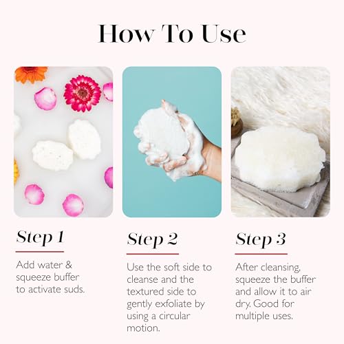 Spongellé Freesia Pear Pedi Buffer Foot Scrub & Sponge for Exfoliation & Moisturizing