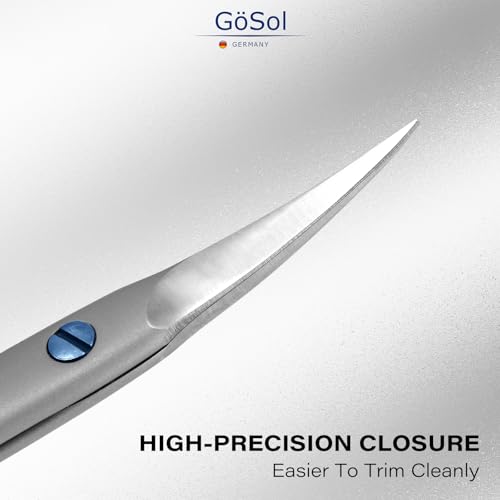 GÖSOL Professional Curved Cuticle Scissors - 420 Stainless Steel Precision