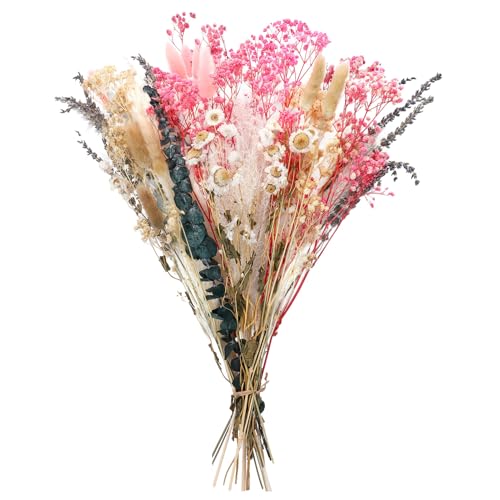 32 PCS Dried Flower Bouquet Set with Pampas, Lavender & Eucalyptus