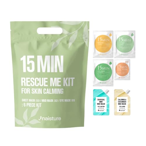 Naisture Rescue Me Kit - 6-Piece Skincare Gift Set with Masks