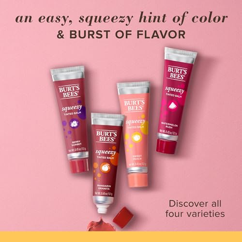 Burt's Bees Watermelon Rush Squeezy Tinted Lip Balm 0.43 oz - Nourishing & Natural