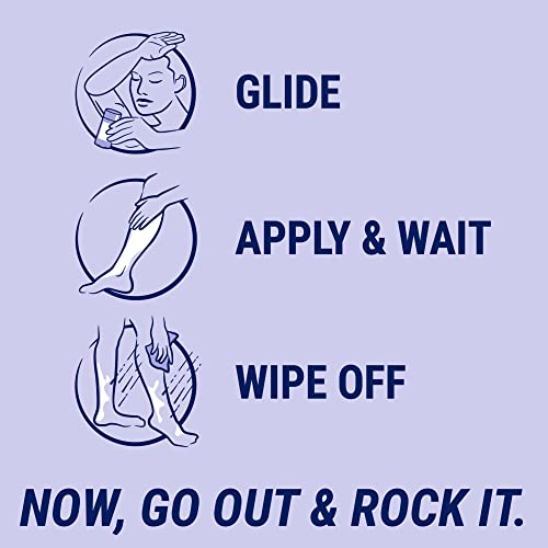 Nair Glide On Hair Removal Cream 3.3 Oz Stick (Pack of 2) - Smooth Skin