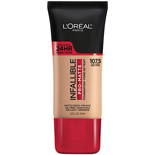 L'Oreal Paris Infallible Pro-Matte Liquid Foundation - Ivory Beige, 1 fl oz