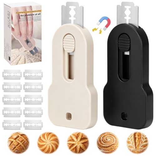 Bread Lame Scoring Tool Set with Magnetic Base & 10 Blades