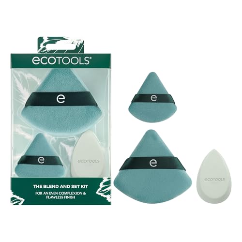 EcoTools Blend and Set Makeup Sponge & Powder Puff Set - Vegan