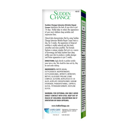 Sudden Change Intensive Wrinkle Repair Cream - Anti-Aging Face Moisturizer 5 oz