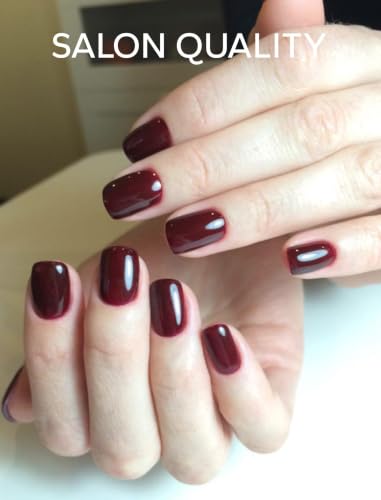 Nelaoco True Crimson Red Nail Polish Strips 32PCS Salon-Quality Gel Wraps, Long-Lasting & Waterproof