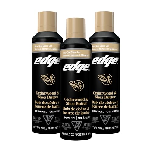Edge Shave Gel for Men, Cedarwood & Shea Butter, 7oz (3 Pack)