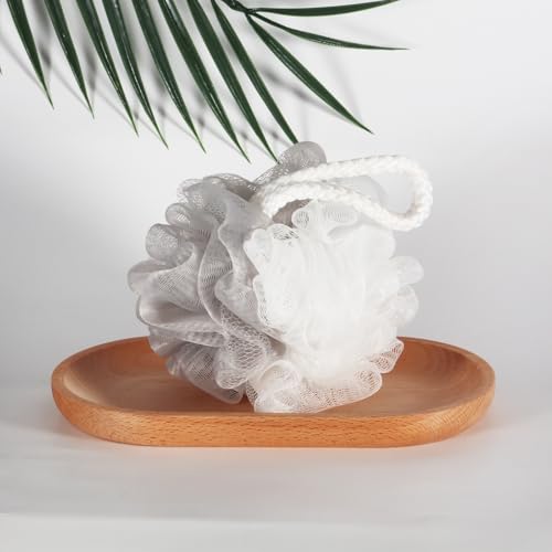 Travel Shower Loofah Set with Storage Case – Quick-Dry Exfoliating Poufs