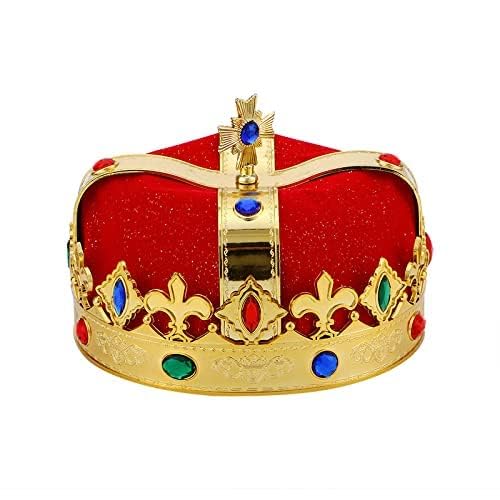 Red Royal Crown Set for Men & Women - Wedding, Prom & Party Accessories
