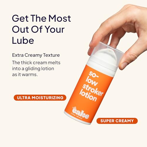 Cake So-Low Stroker Lotion 3.3 fl oz - Moisturizing Lubricant for Men, Cruelty-Free & Fragrance-Free