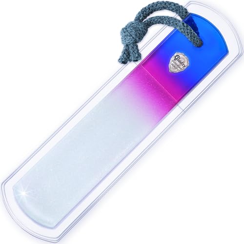 Czech Glass Foot File - Large Aqua Magenta, Gentle Callus Remover