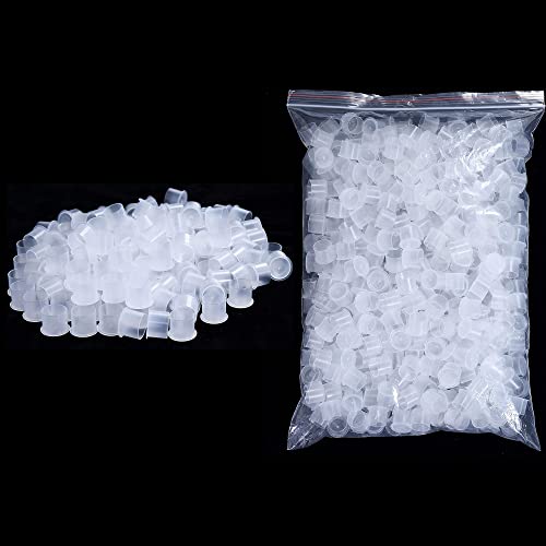 KingWei 11MM Tattoo Ink Cups with Base, 1000pcs White Pigment Caps & Ink Tray Set