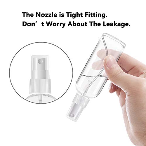 2 Pack 1oz Clear Mini Spray Bottles for Travel & Skin Care