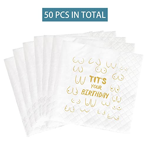 Funny Birthday Napkins - 50Pcs 2-Ply with Humorous Design