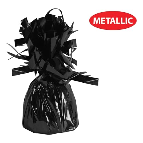 Beistle Black Balloon Weights - 6 Pack, 6 Oz Centerpiece Holders