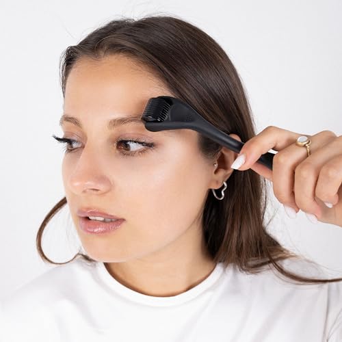 Dremenester Jetblack 5 Derma Roller for Body Hair & Skin, Titanium Microneedling Tool