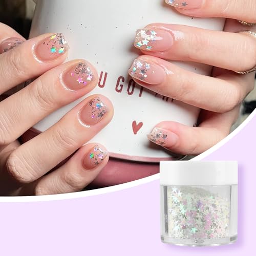 Creaglam 3-Color Acrylic Nail Kit (Clear/Nude/White) with 60ml Liquid & 28g Powder | Beginner Friendly Gel Glue & Nail Forms