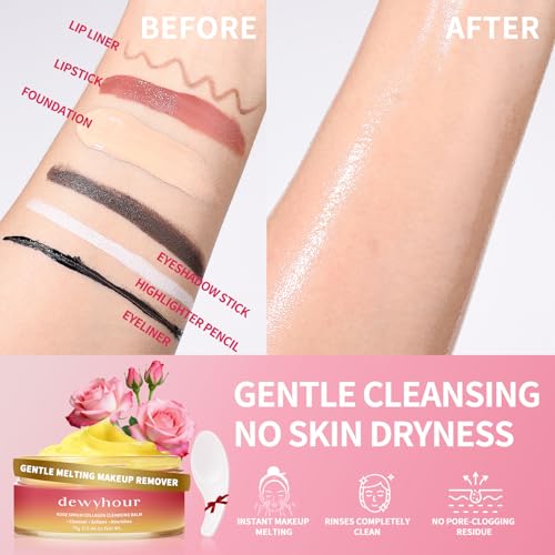 Dewyhour Rose Waterproof Makeup Remover Balm – Gentle Cleansing for Stubborn & Sensitive Skin