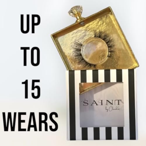 Saint by Claudia Reusable Faux Mink Eyelashes - Natural, Cat Eye Style, Up to 15 Uses
