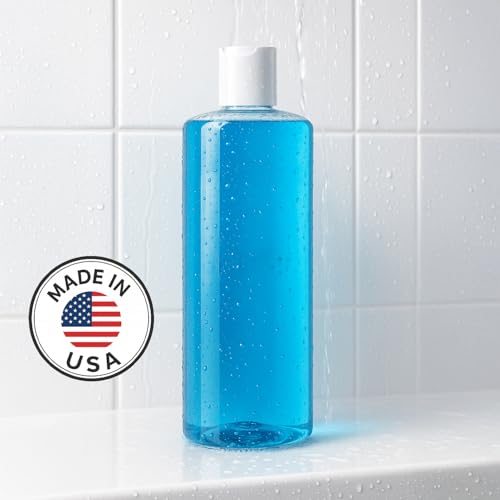 Bar5F 16 oz Clear Plastic Bottles with Disc Top Cap - 3 Pack