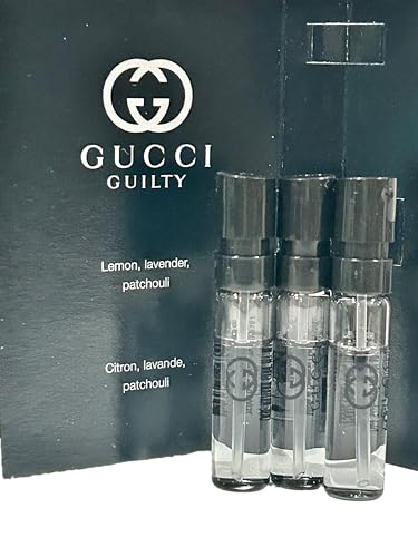 Gucci Guilty Eau De Toilette for Men - 3 Mini Travel Size Vials (1.5 ML each)