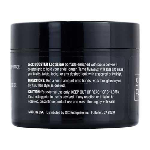 Style Factor LOCTICIAN Silver Pomade with Biotin – 5 oz Max Hold for Locs, Twists, and Braids