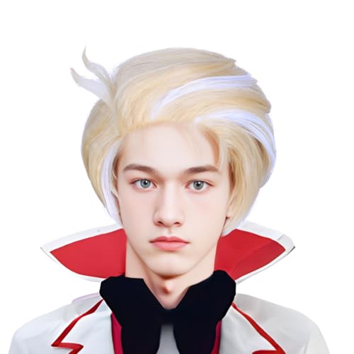 Blonde and White Cosplay Wig for Men - Premium Halloween Costume