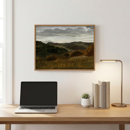 Framed Vintage Landscape Wall Art - 16x12 Inch Rustic Print