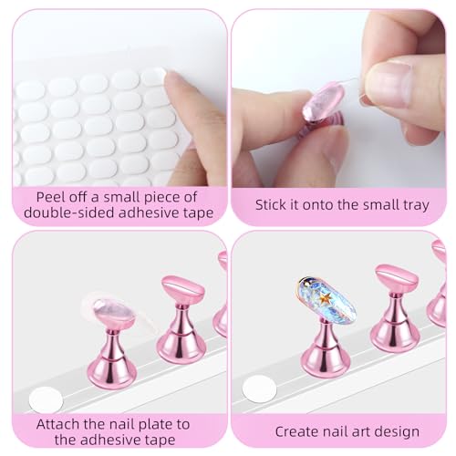 800 Pcs Double-Sided Adhesive Nail Art Tabs - Pre-Cut Sticky Strips