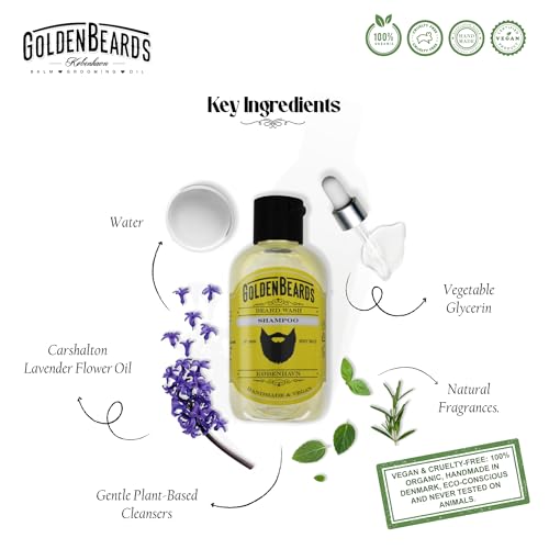 Golden Beards Organic Beard Shampoo – 100ml Lavender Scent