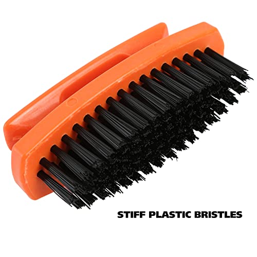 GreatNeck Nail Brush Set - 6 Pack with Stiff Bristles & Grip