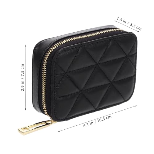 FOMIYES Leather Lipstick Holder Case with Mirror - Portable Mini Makeup Bag