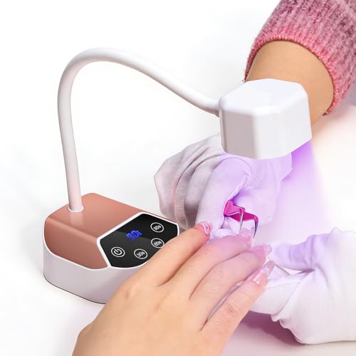 PRYZUNA 36W Cordless UV LED Nail Lamp – Portable Gooseneck Gel Curing Light