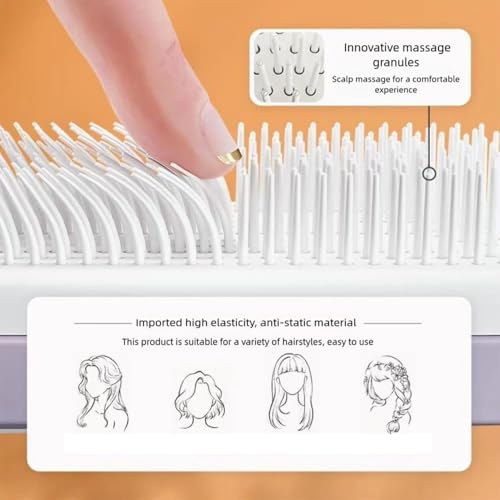 Vromoon Hair Detangling Brush with Retractable Bristles
