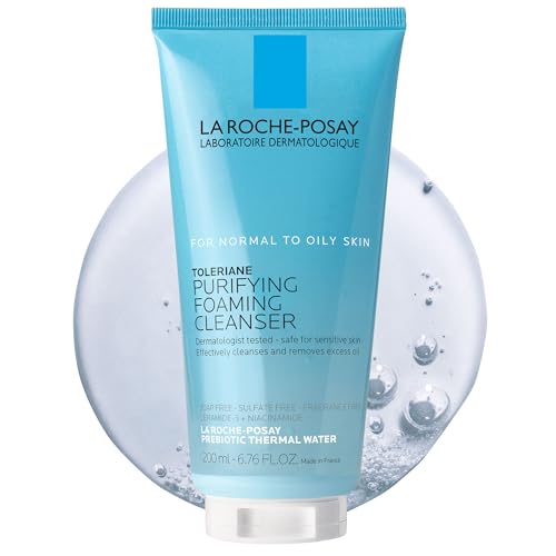 La Roche-Posay Toleriane Purifying Foaming Facial Cleanser, 6.76 Fl Oz